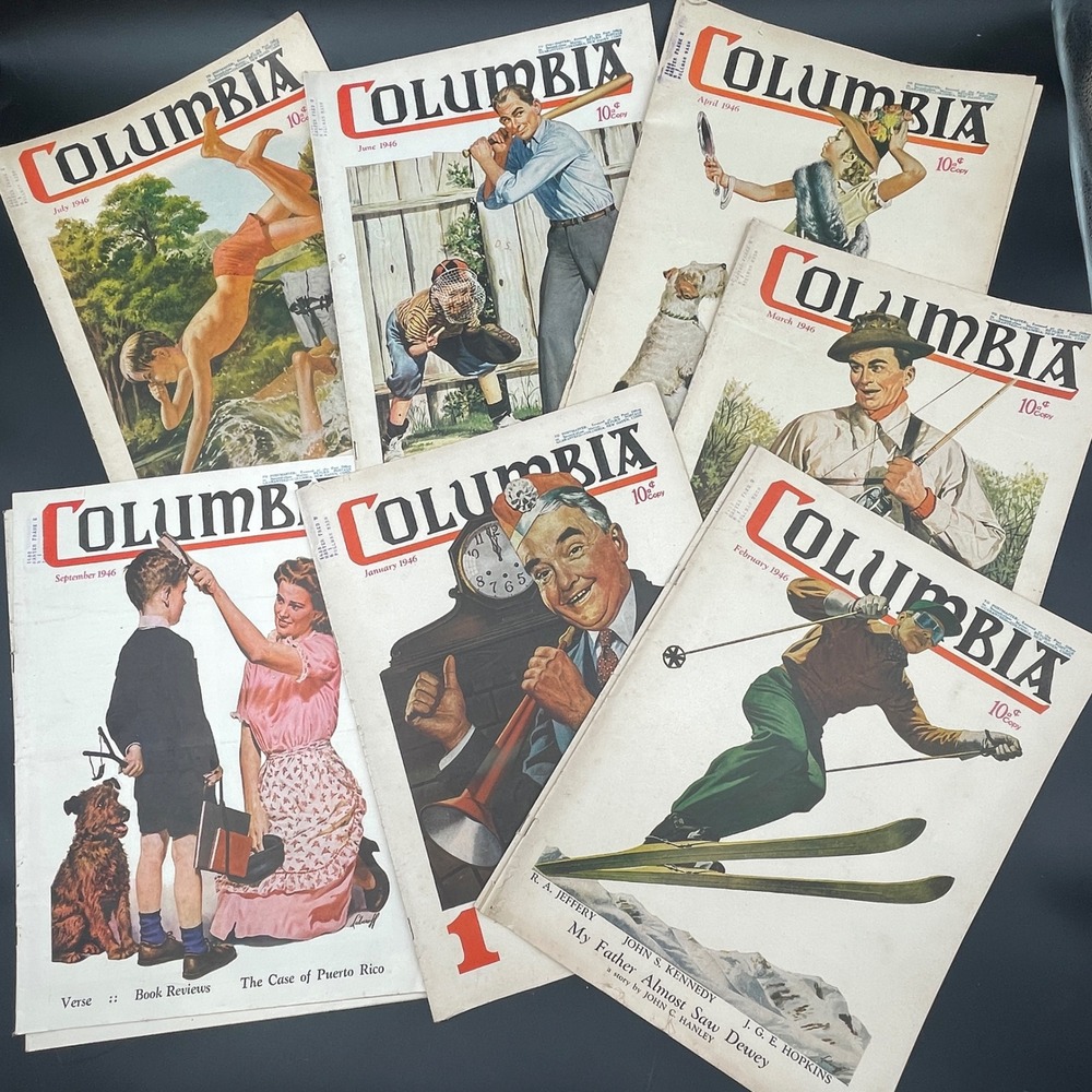 Vtg 1946 Columbia Magazine Lot of 11 Issues John S Kennedy Articles America